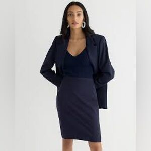 J.Crew No. 2 Pencil Skirt Navy 8 Petite